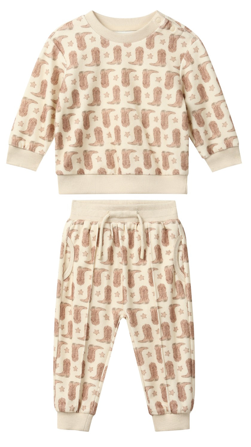 Marley Sweatsuit, Western Boots