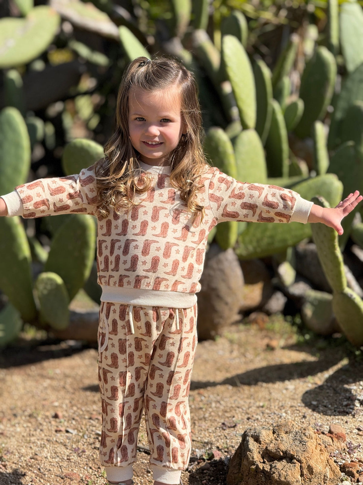 Marley Sweatsuit, Western Boots
