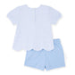 Girls Knit Short Set w/School Supplies