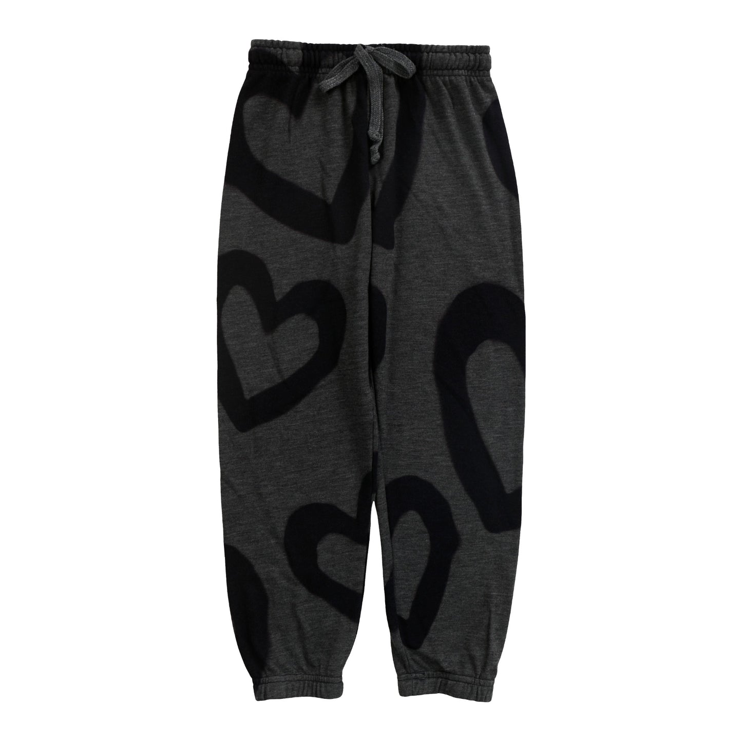 Athletic Cuff Pant, Large Hearts, Navy