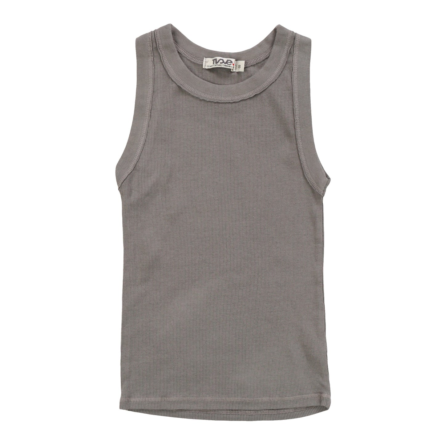 Fitted M&G Crew Tank, Cool Grey