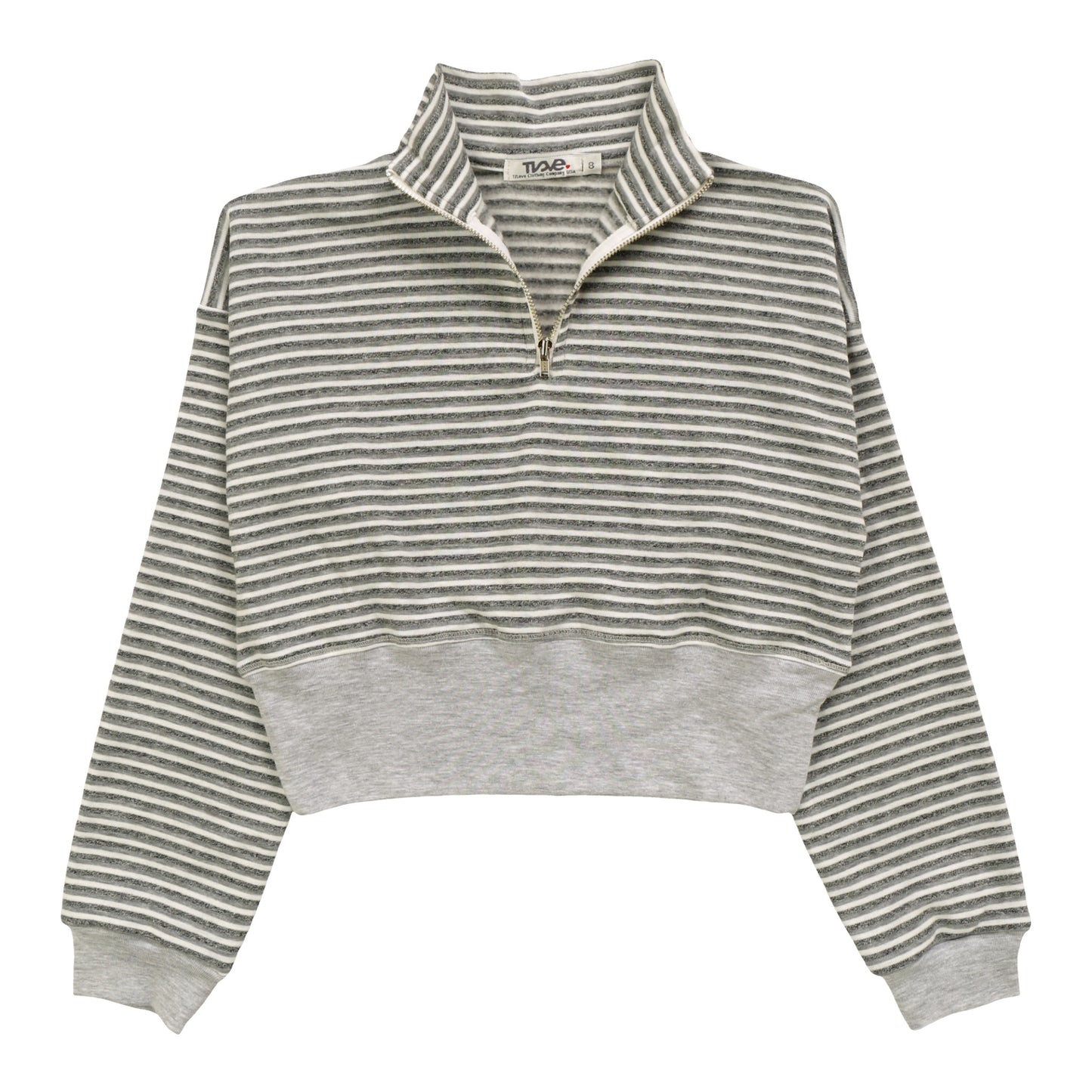 Mock Neck Zip Top, White Wax