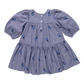 Fiona Dress, Blue Blossom Embroidery