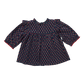 Kalani Button Up Top, Navy Carnation