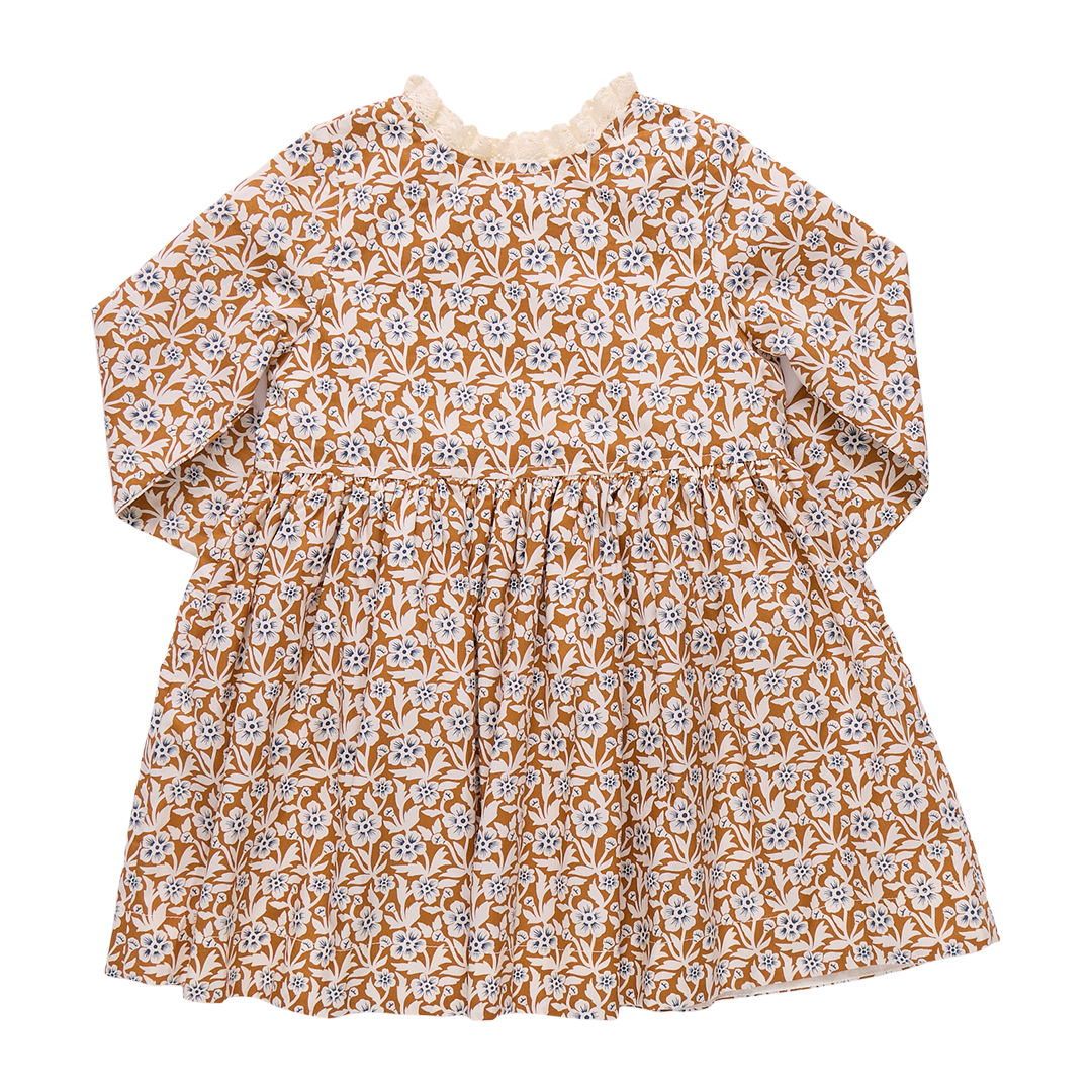 Autumn Dress, Gold Climbing Floral