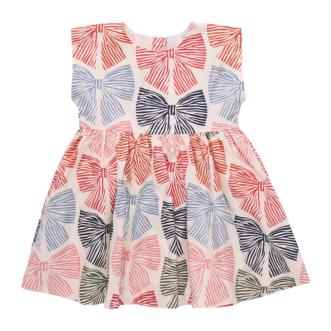 Adaline Dress, Striped Bows