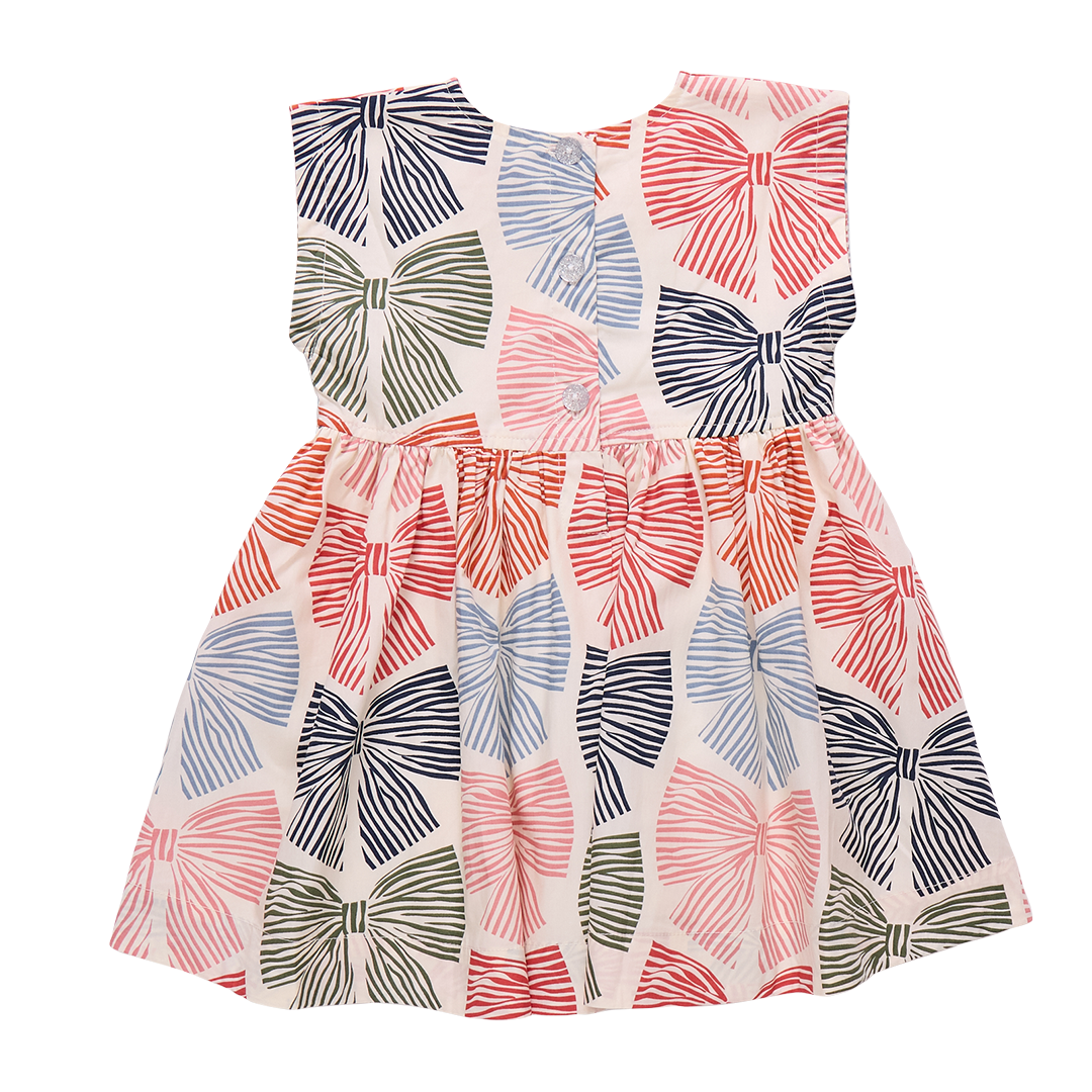 Adaline Dress, Striped Bows