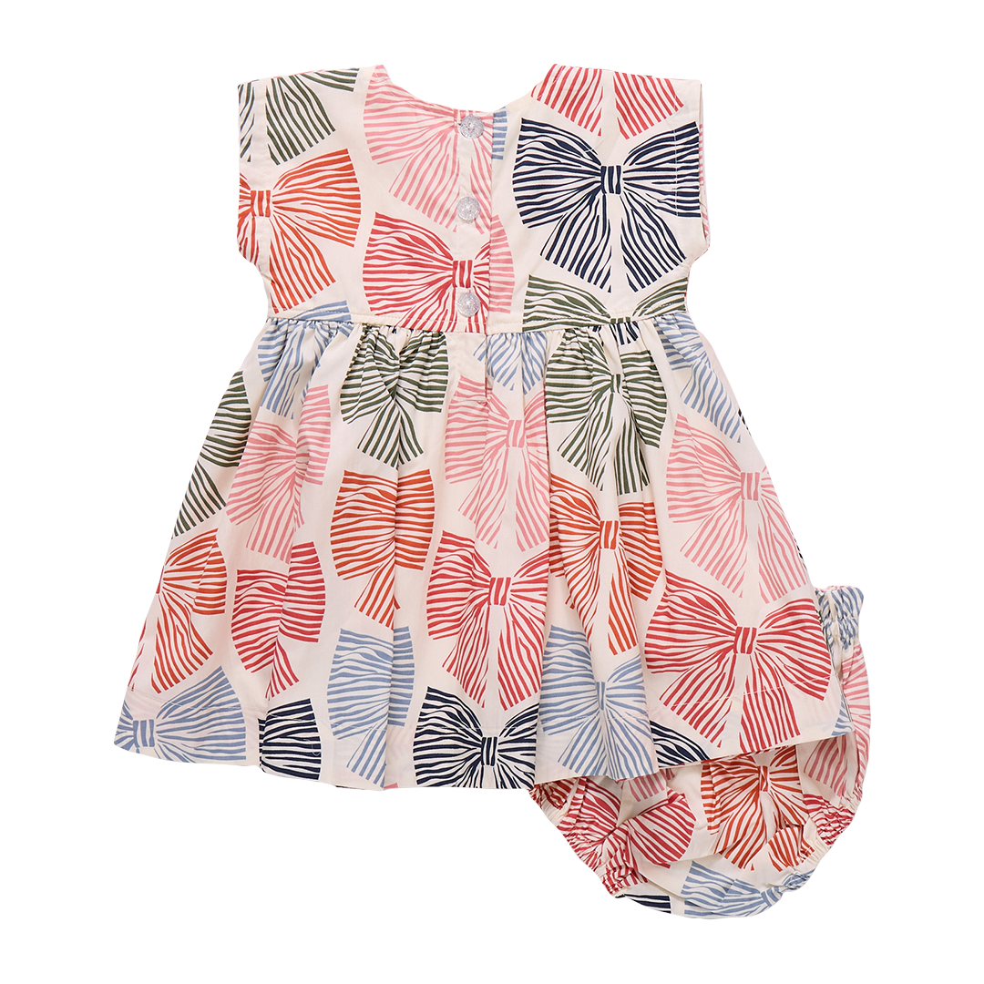 Adaline Dress, Striped Bows