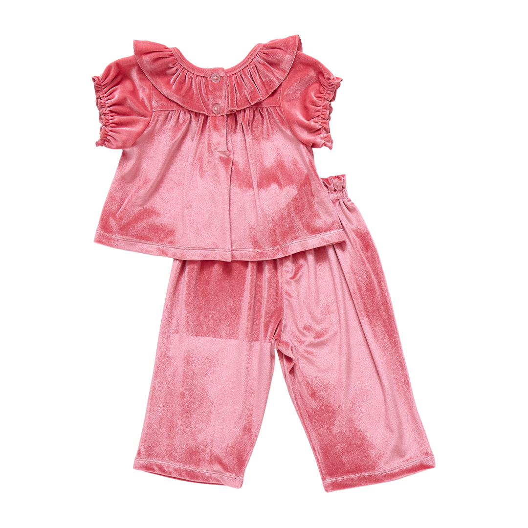 Velour Mara Two-Piece Set, Desert Rose