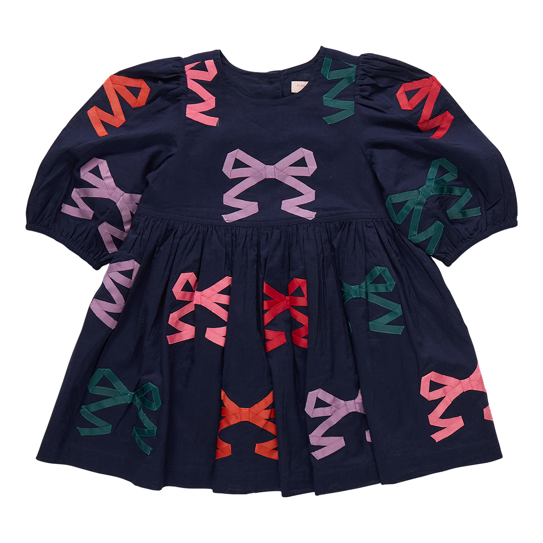 Brooke Dress, Multi Bow Applique