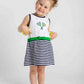 Stripe Knit Dress w/Tennis Rackets