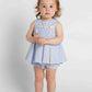 Multicolor Seersucker Dress and Bloomer
