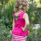 Knit Top w/Flower and Short Set