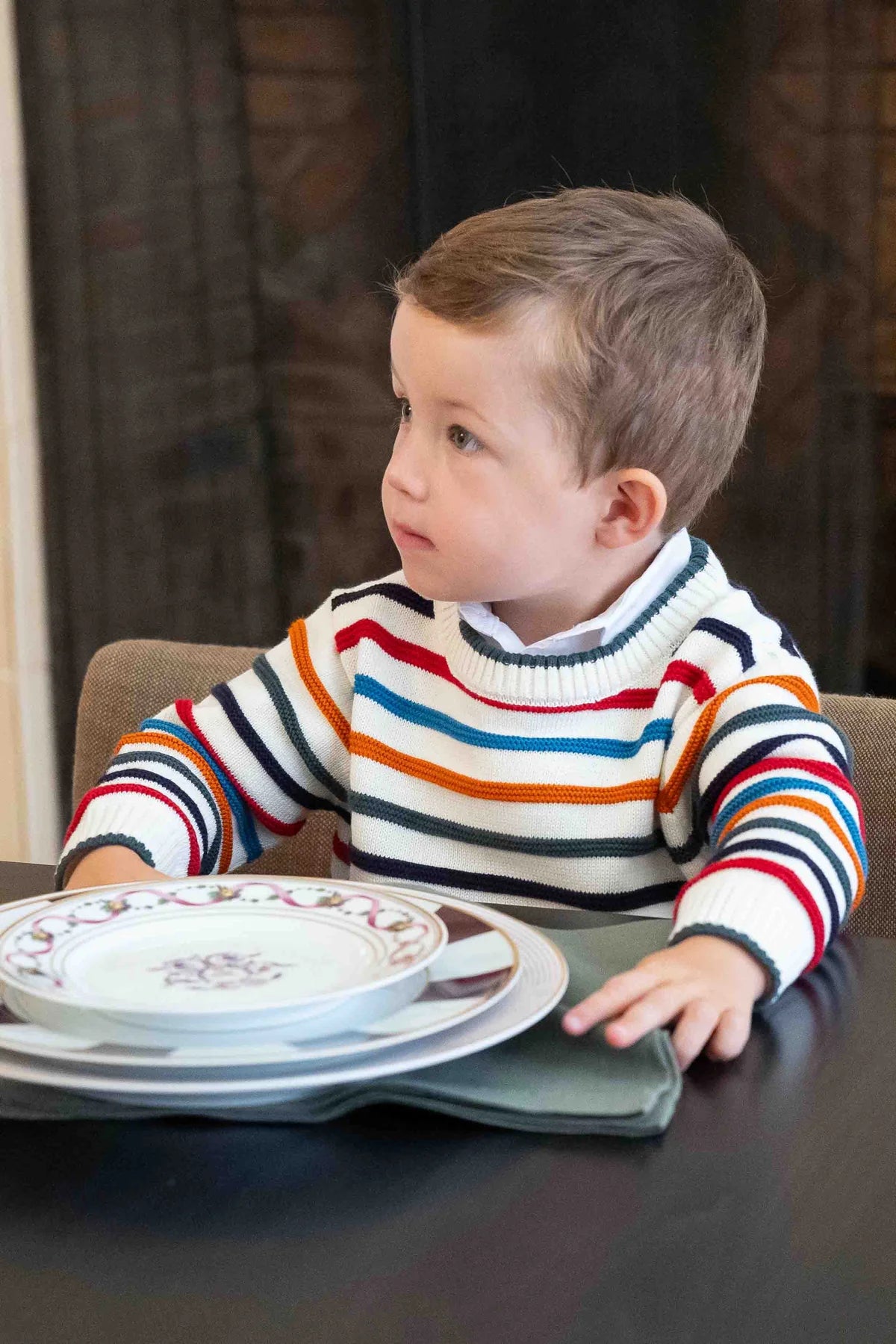 Sweater w/Raised Stripes