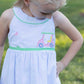 Check Seersucker Dress w/Golf Cart