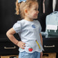 Girls Knit Short Set w/School Supplies