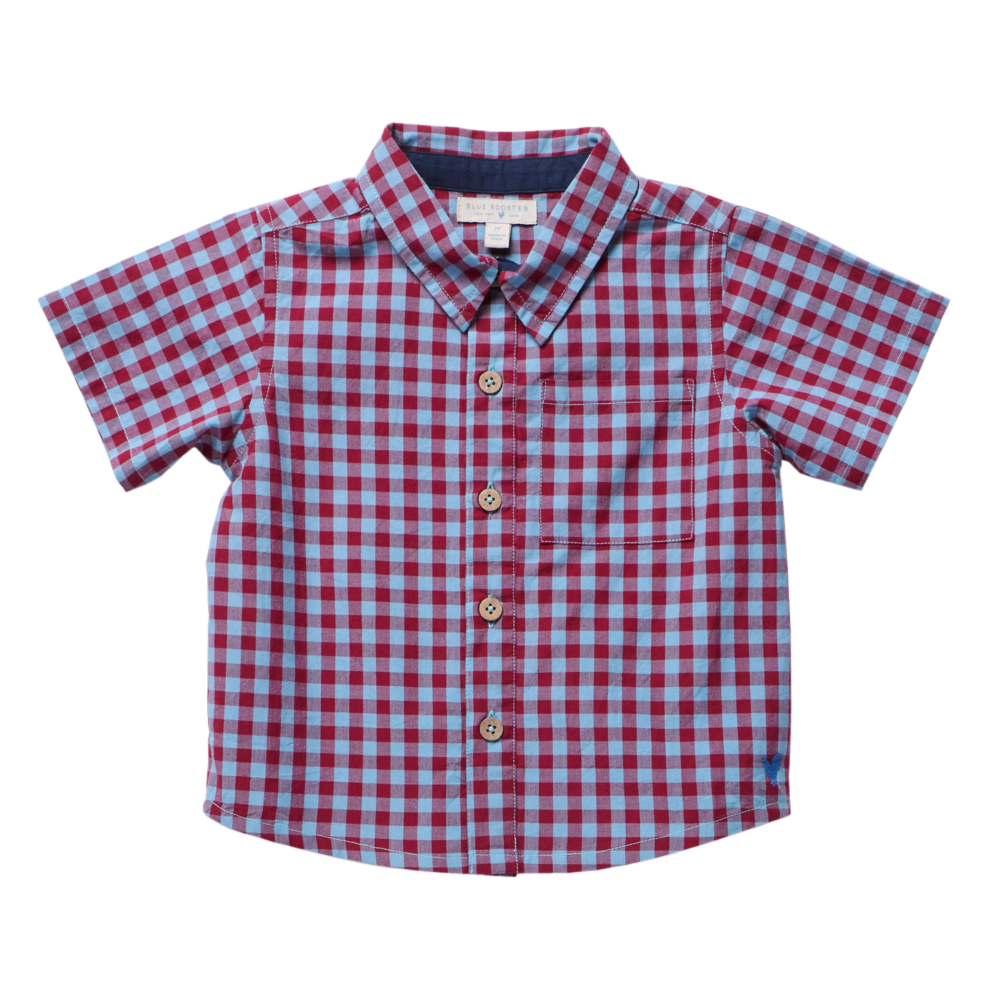 Jack Shirt, Red Light Blue Check