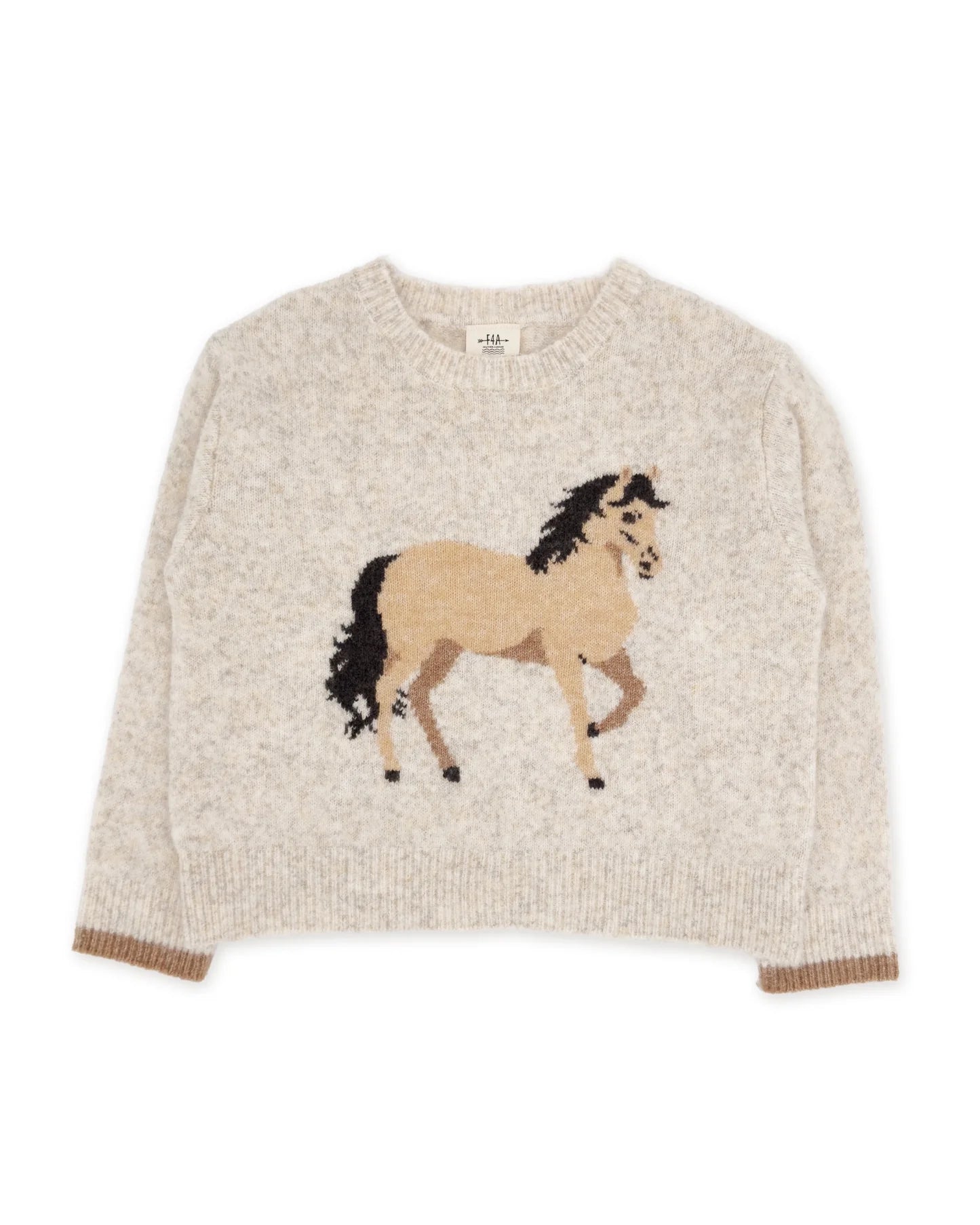 Camille Horse Sweater, Oatmeal
