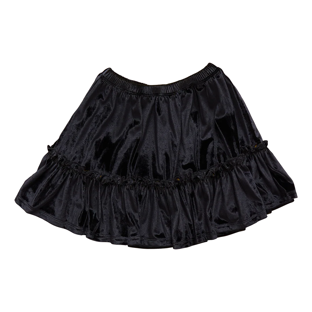 Delaney Skirt, Black Velour