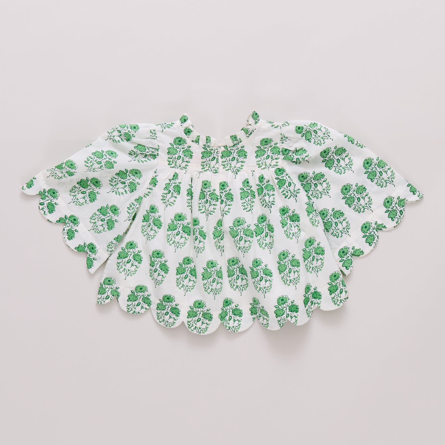 Misha Scallop 2-Piece Set, Green Strawflower