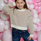 Knit Sweater, Tan/Cream