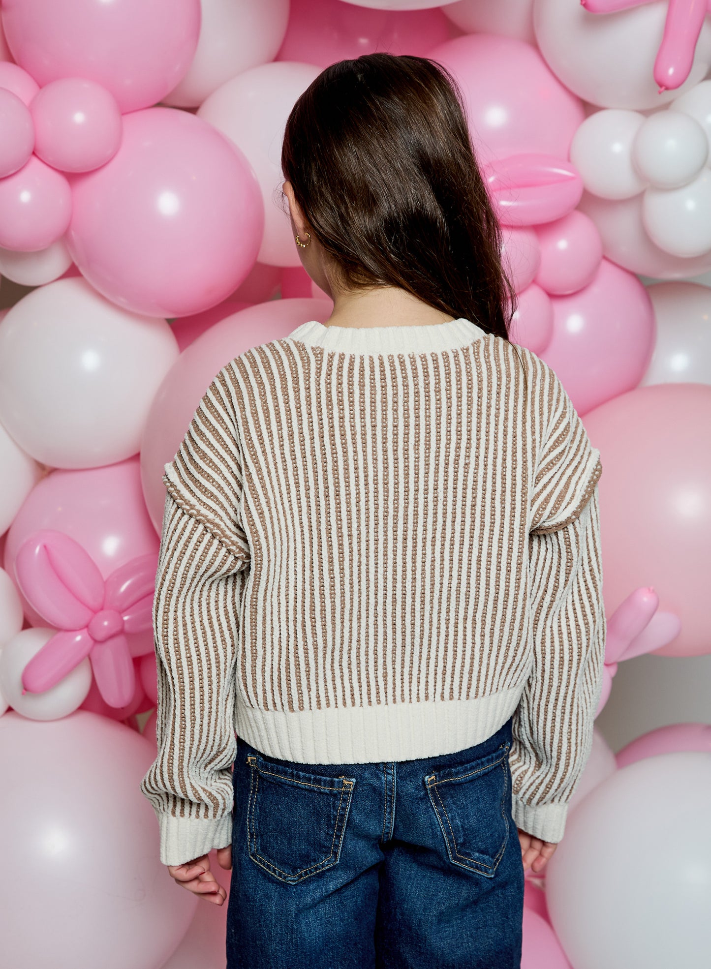 Knit Sweater, Tan/Cream