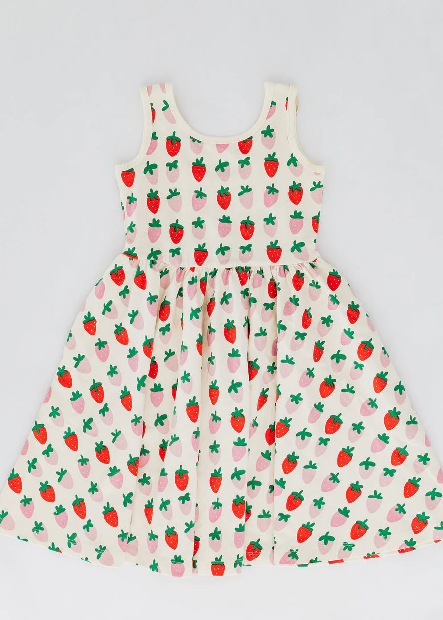 Sleeveless Twirl Dress, Strawberry Blush