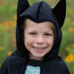 Hooded Bat Cape, Black