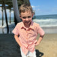 Tiller Jersey Shirt, Tangerine/White Stripe