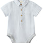 Helford Woven Onesie, Chambray Stripe