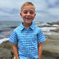 Newport Woven Shirt, Blue/Turquoise Plaid