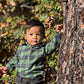 Woven Onesie and Shirt, Green/Teal Plaid
