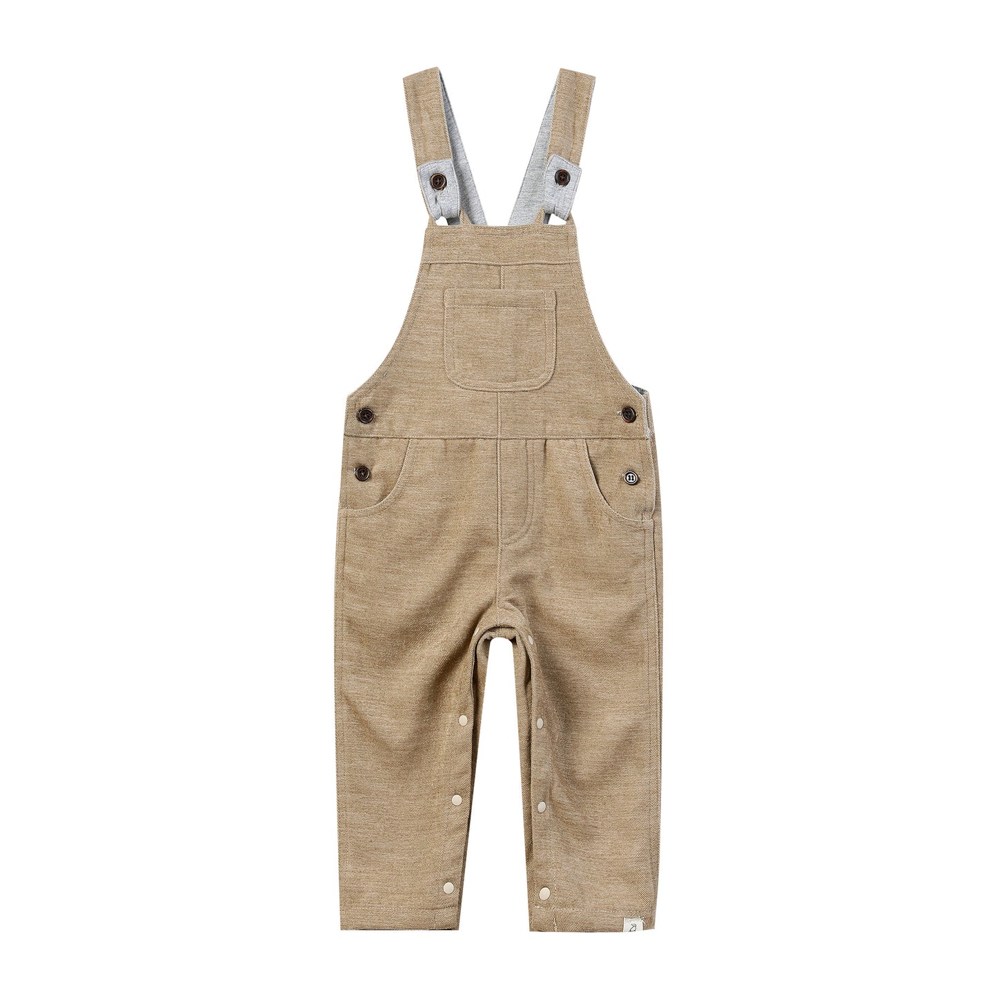 GENTRY Woven Overalls, Beige Moleskin