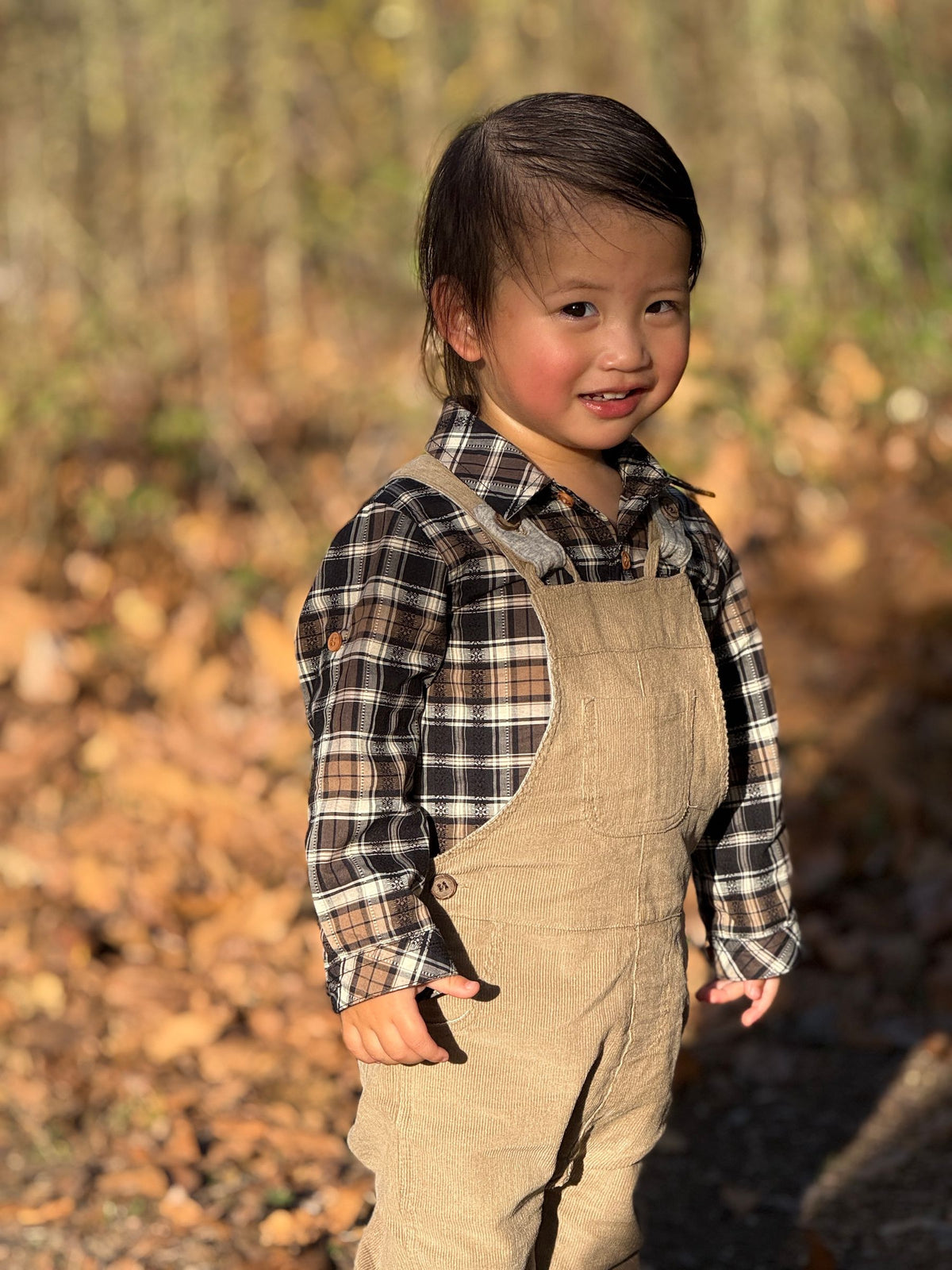 GENTRY Woven Overalls, Beige Moleskin