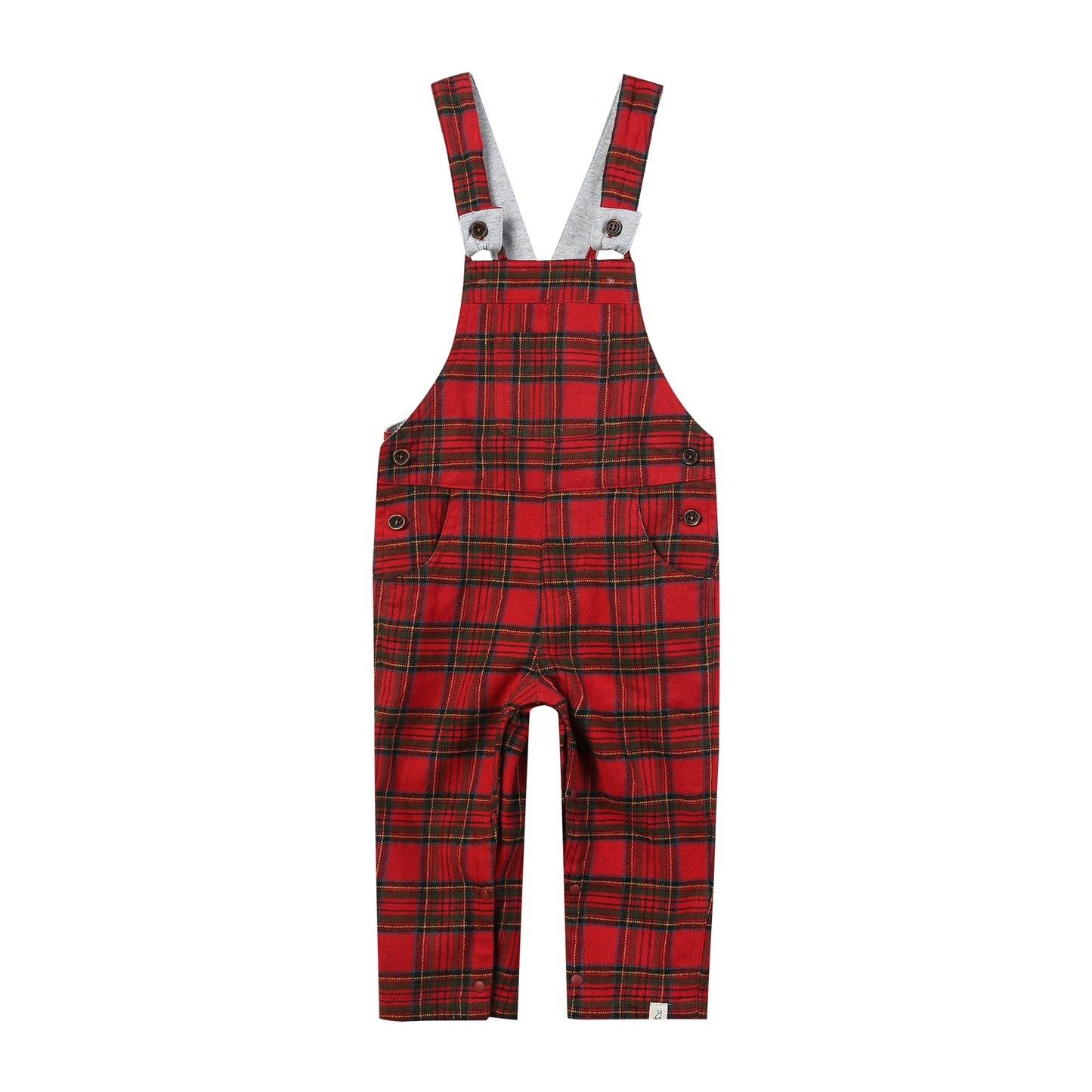 GENTRY Woven Overalls, Festive Red Plaid