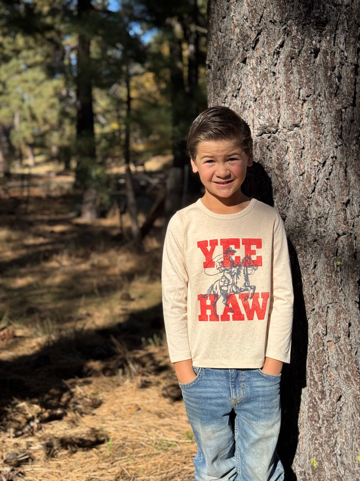 CHEROKEE Printed Tee, Yee Haw