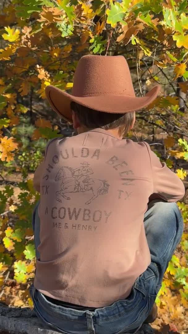CHEROKEE Printed Tee, Shoulda Been a Cowboy