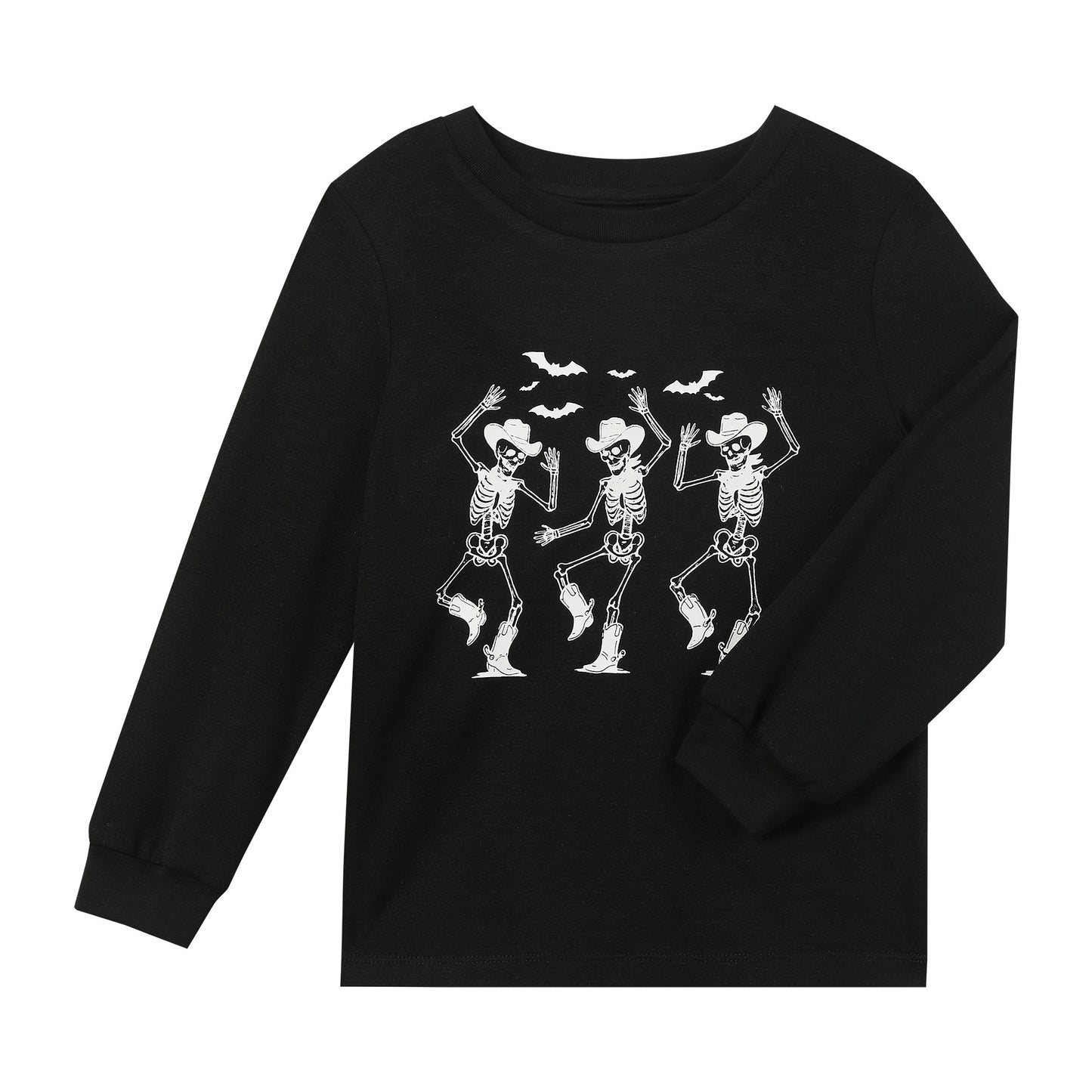 CHEROKEE Printed Tee, Dancing Cowboy Skeleton