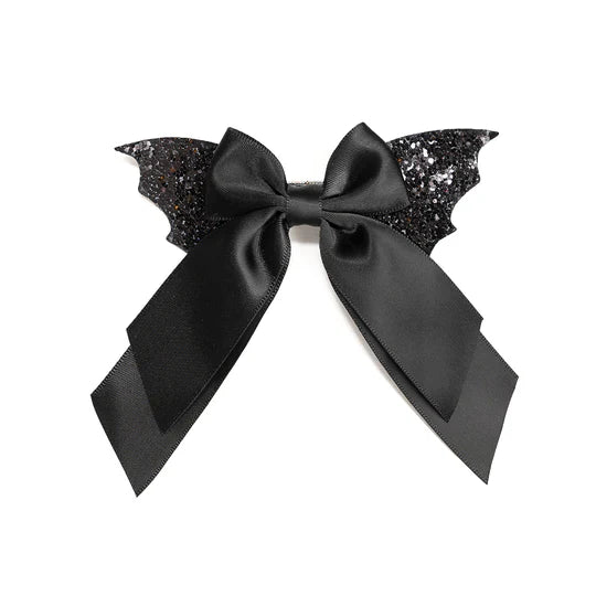 Glitter Bat Halloween Coquette Hair Clip