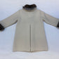 Faux Fur Trimmed Wool Coat, Ivory
