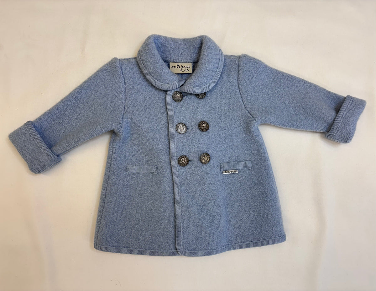 Double Button Baby Coat, Lt. Blue