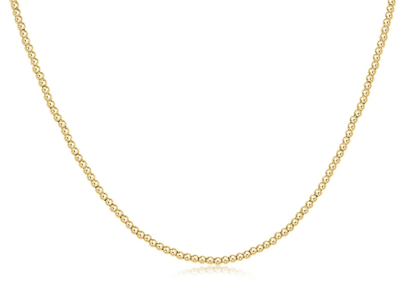 17" Choker Beaded - Classic Gold 2mm