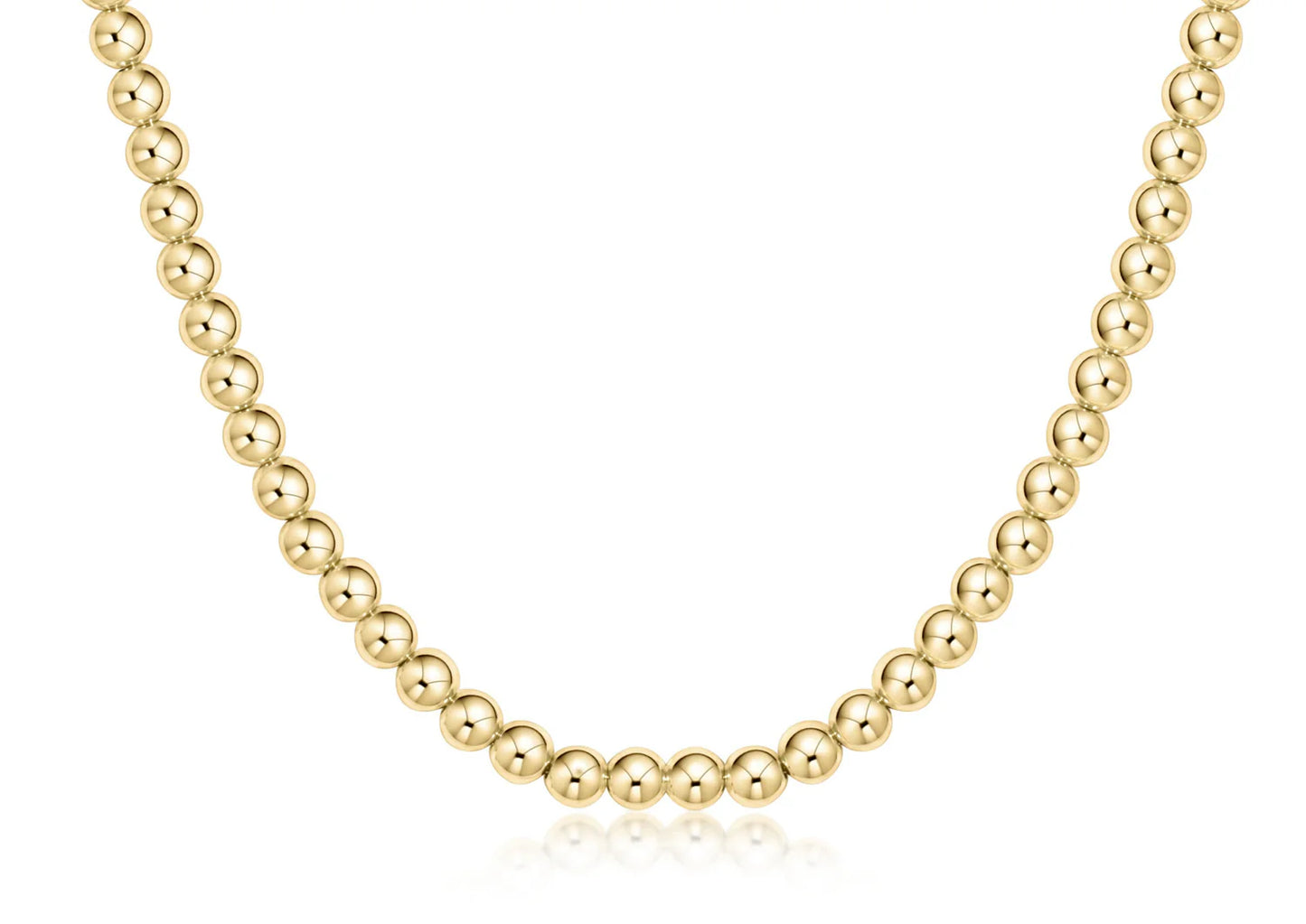 17" Choker Beaded - Classic Gold 5mm