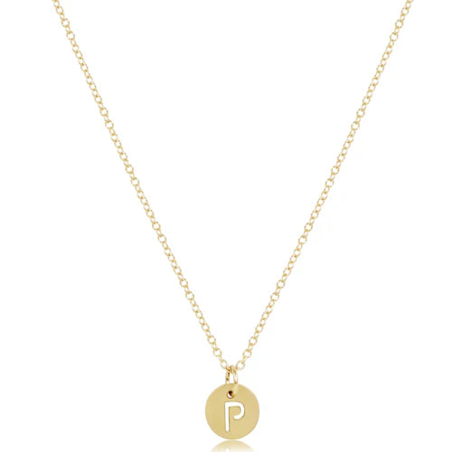 16" Necklace Gold - Respect Small Gold Disc