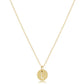 16" Necklace Gold - Respect Small Gold Disc