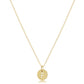 16" Necklace Gold - Respect Small Gold Disc