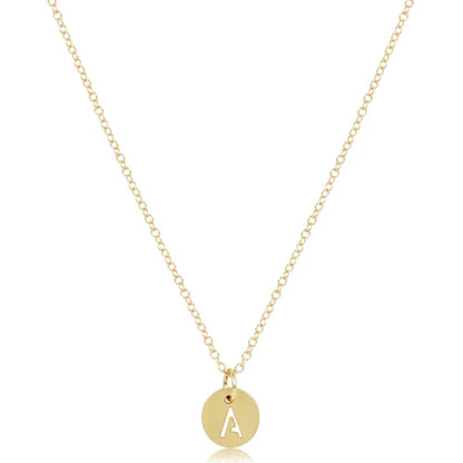 16" Necklace Gold - Respect Small Gold Disc