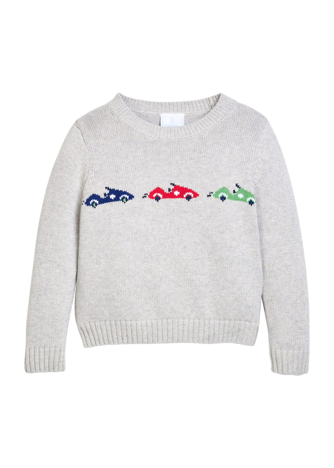 Intarsia Sweater, Race Cars