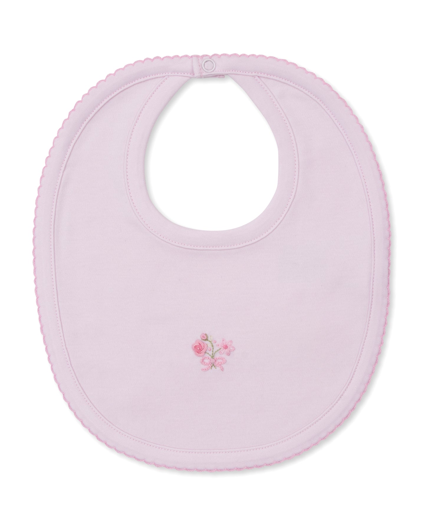 Bib w/Hand Emb, Prem. OE Rose, Pink