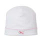 Hat w/Hand Emb., Prem. OE Rose, White/Pink